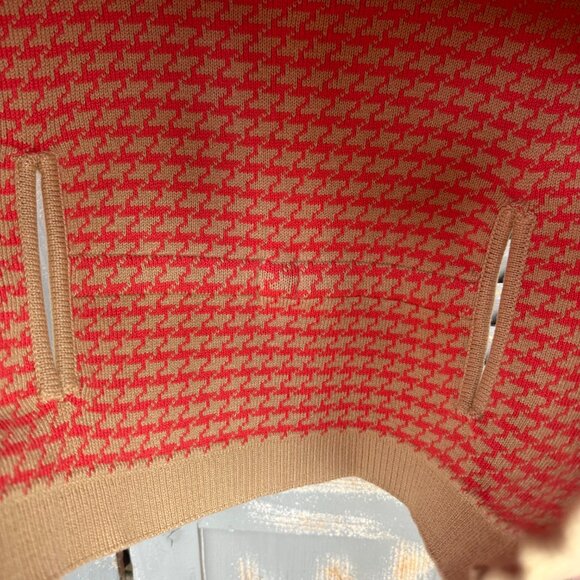 Janie and Jack Poncho Cape Herringbone Coral Tan Sz 6 NWT - Picture 10 of 10